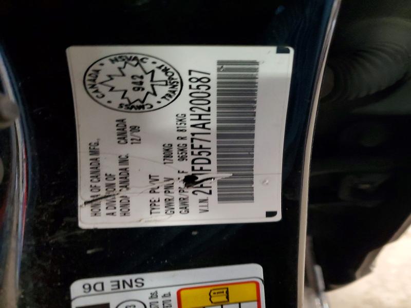 2010 Acura Csx მანქანა იყიდება აუქციონზე, vin: 2HHFD5F71AH200587, აუქციონის ნომერი: 76918735