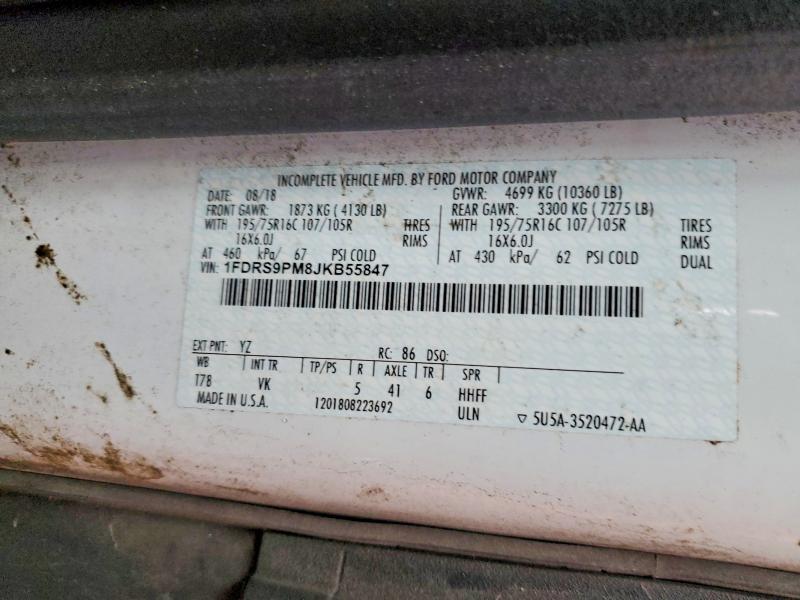 Aukcja sprzedaży 2018 Ford Transit, vin: 1FDRS9PM8JKB55847, numer aukcji: 75239585