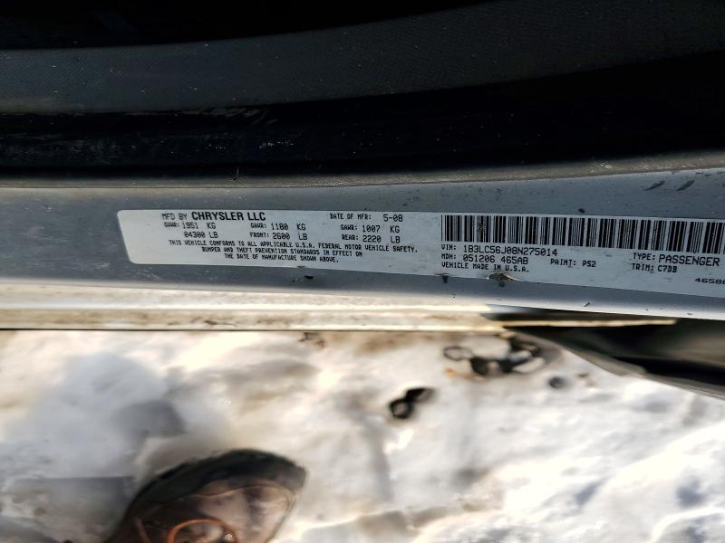 2008 Dodge Avenger მანქანა იყიდება აუქციონზე, vin: 1B3LC56J08N275014, აუქციონის ნომერი: 77023195