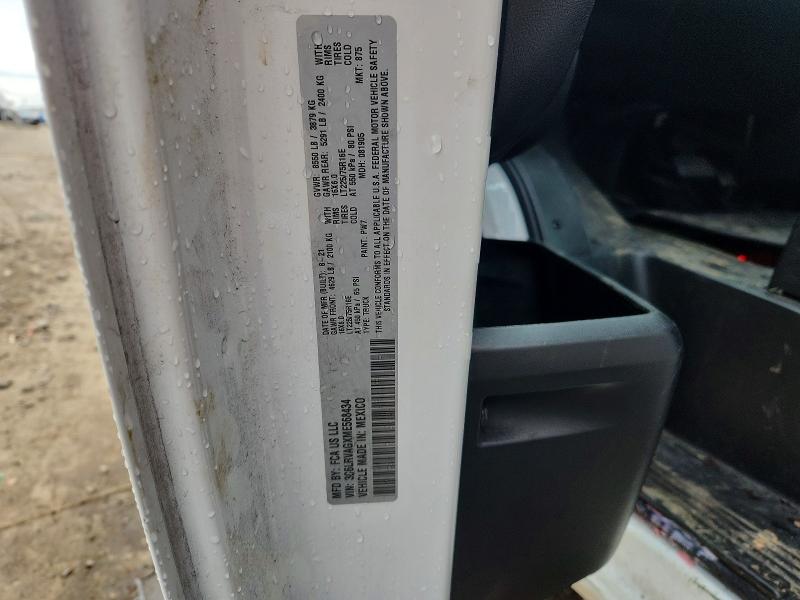77675605 :رقم المزاد ، 3C6LRVAGXME568434 vin ، 2021 Ram Promaster 1500 مزاد بيع