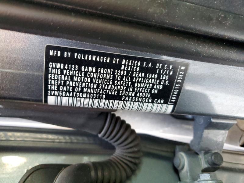 2019 Volkswagen Beetle მანქანა იყიდება აუქციონზე, vin: 3VW5DAAT3KM503110, აუქციონის ნომერი: 76245605