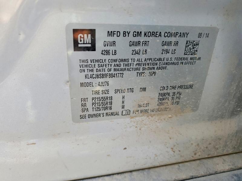 Продаж на аукціоні авто 2015 Buick Encore, vin: KL4CJBSB9FB041772, номер лоту: 77034425