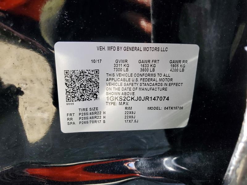 Продаж на аукціоні авто 2018 Gmc Yukon, vin: 1GKS2CKJ0JR147074, номер лоту: 79065085