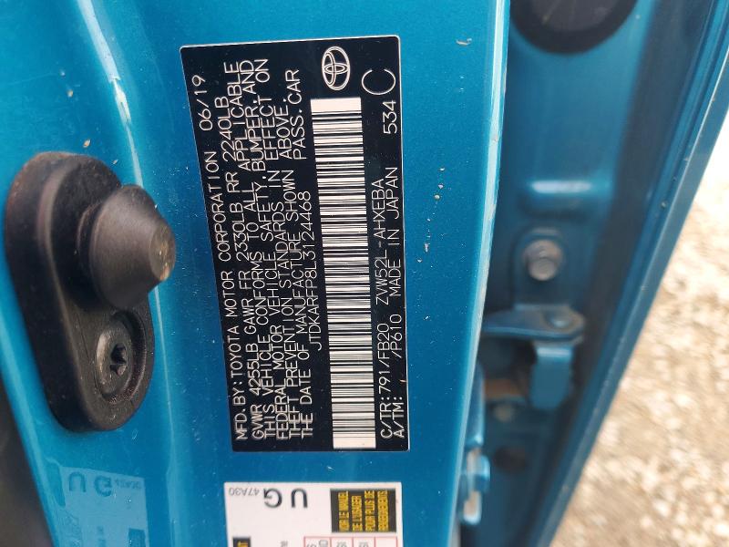 Продаж на аукціоні авто 2020 Toyota Prius Prime, vin: JTDKARFP8L3124468, номер лоту: 78356185