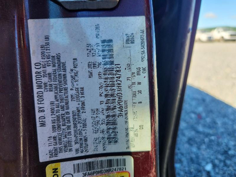 Продажа на аукционе авто 2017 Ford Fusion, vin: 3FA6P0HD3HR247821, номер лота: 77363225