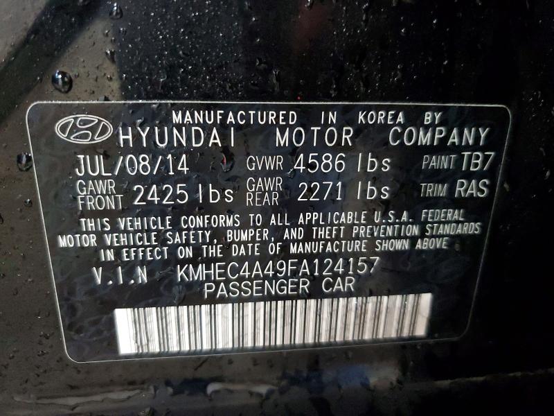 Продажа на аукционе авто 2015 Hyundai Sonata, vin: KMHEC4A49FA124157, номер лота: 75195485