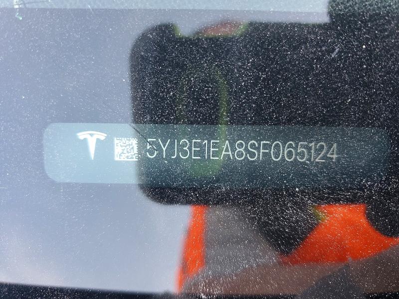 2025 Tesla Model 3 მანქანა იყიდება აუქციონზე, vin: 5YJ3E1EA8SF065124, აუქციონის ნომერი: 75815915