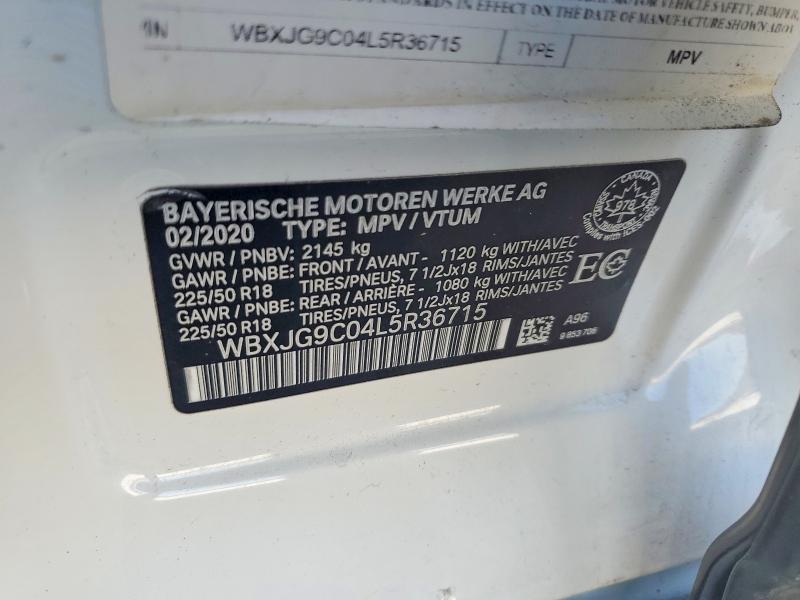 Aukcja sprzedaży 2020 Bmw X1, vin: WBXJG9C04L5R36715, numer aukcji: 75514155