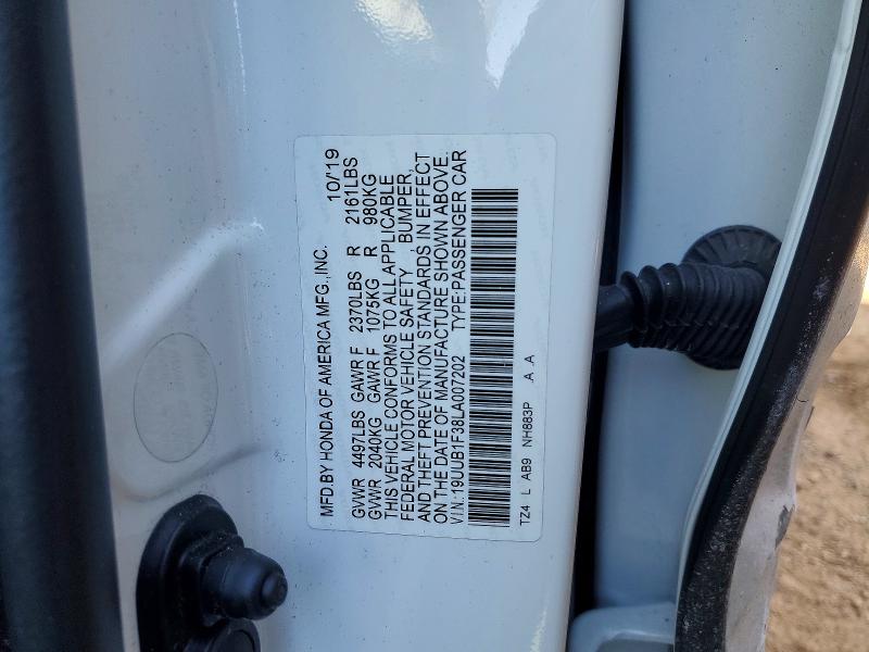 Aukcja sprzedaży 2020 Acura Tlx, vin: 19UUB1F38LA007202, numer aukcji: 77284155