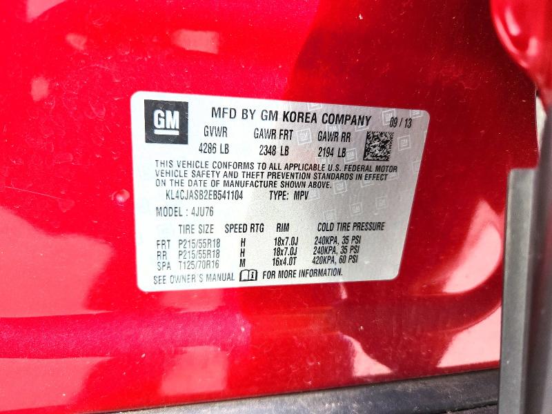 Aukcja sprzedaży 2014 Buick Encore, vin: KL4CJASB2EB541104, numer aukcji: 78830955