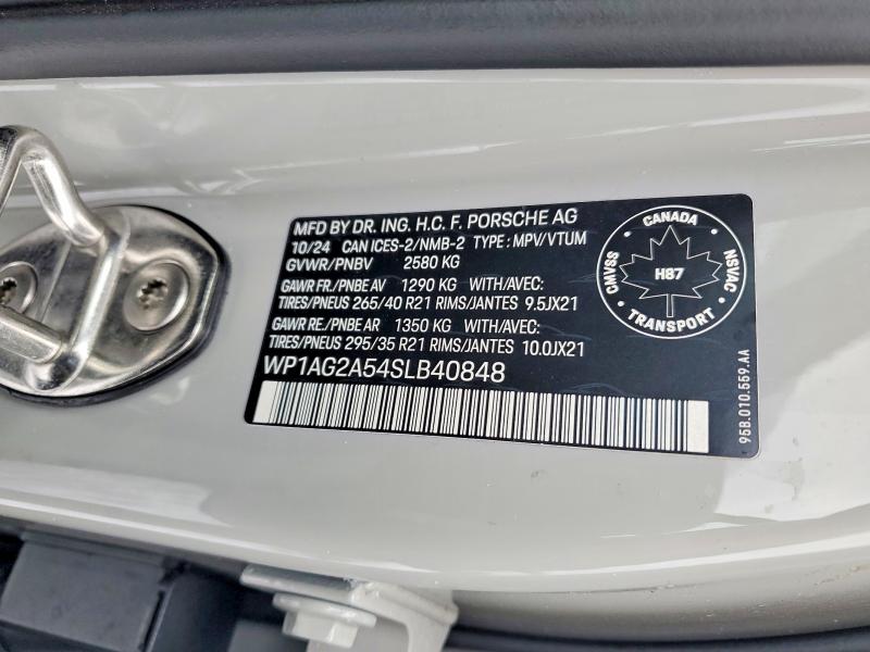 Auction sale of the 2025 Porsche Macan, vin: WP1AG2A54SLB40848, lot number: 78048285