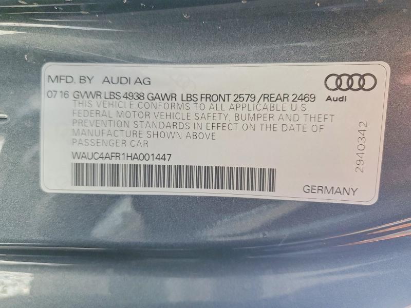 Продаж на аукціоні авто 2017 Audi S5, vin: WAUC4AFR1HA001447, номер лоту: 76608035