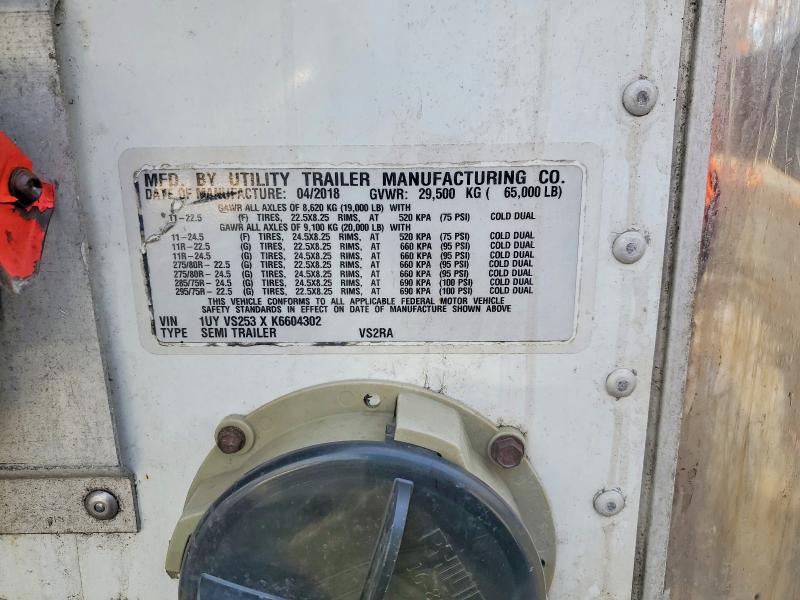 Aukcja sprzedaży 2018 Utility 53' Trl, vin: 1UYVS253XK6604302, numer aukcji: 76179395