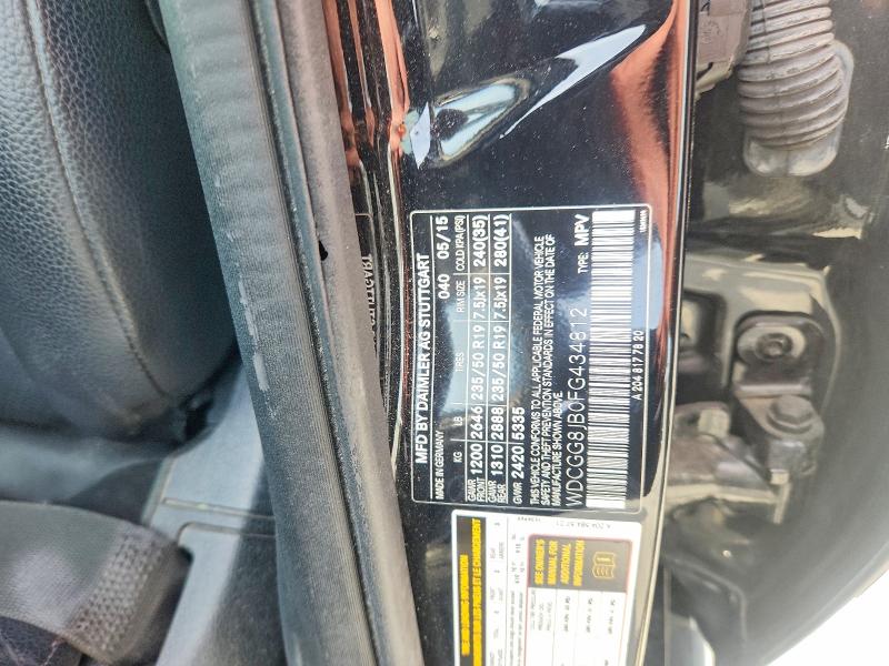 76042835 :رقم المزاد ، WDCGG8JB0FG434812 vin ، 2015 Mercedes-benz Glk مزاد بيع