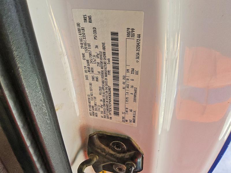 2019 Ford F150 მანქანა იყიდება აუქციონზე, vin: 1FTEX1CPXKKE82807, აუქციონის ნომერი: 75826935