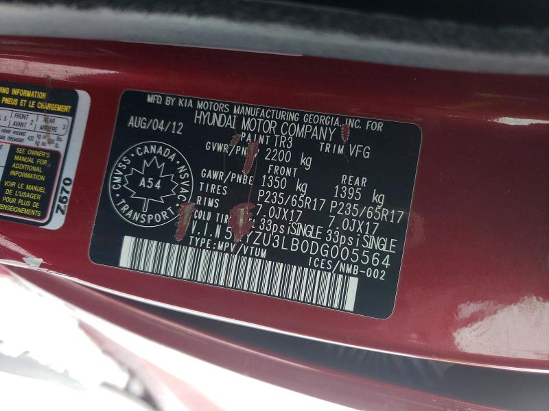 Продаж на аукціоні авто 2013 Hyundai Santa Fe Sport, vin: 5XYZU3LB0DG005564, номер лоту: 74123895