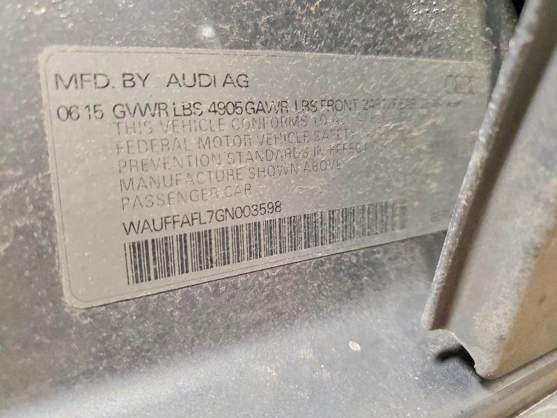 Продажа на аукционе авто 2016 Audi A4, vin: WAUFFAFL7GN003598, номер лота: 78688175