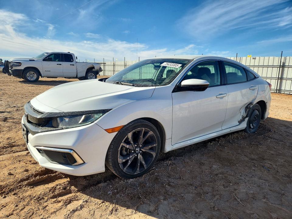 75633305 :رقم المزاد ، 19XFC2F61KE024942 vin ، 2019 Honda Civic مزاد بيع