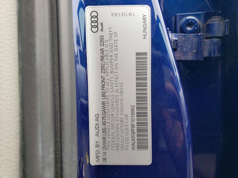Продажа на аукционе авто 2015 Audi A3, vin: WAUKFGFF9F1018962, номер лота: 78130255