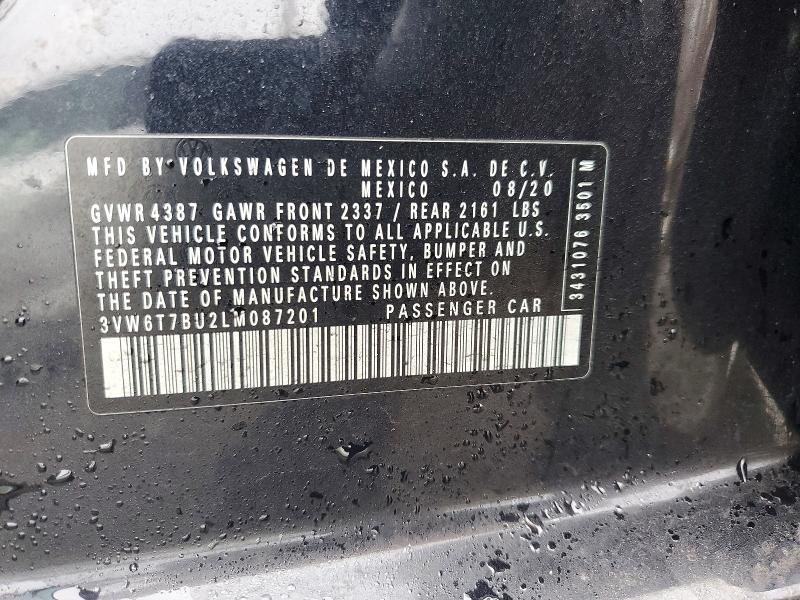 Aukcja sprzedaży 2020 Volkswagen Jetta, vin: 3VW6T7BU2LM087201, numer aukcji: 77346725