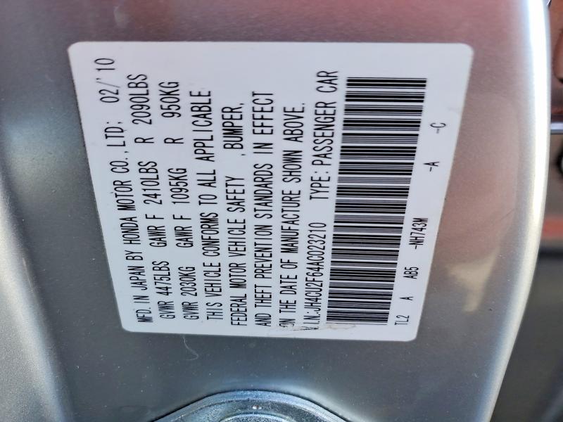 Aukcja sprzedaży 2010 Acura Tsx, vin: JH4CU2F64AC023210, numer aukcji: 75364315