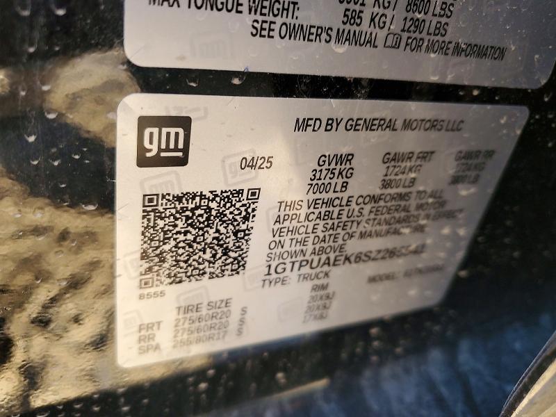 Auction sale of the 2025 Gmc Sierra, vin: 1GTPUAEK6SZ265541, lot number: 76154175