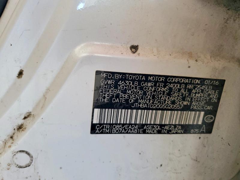 Продаж на аукціоні авто 2016 Lexus Is, vin: JTHBA1D20G5020557, номер лоту: 78159175
