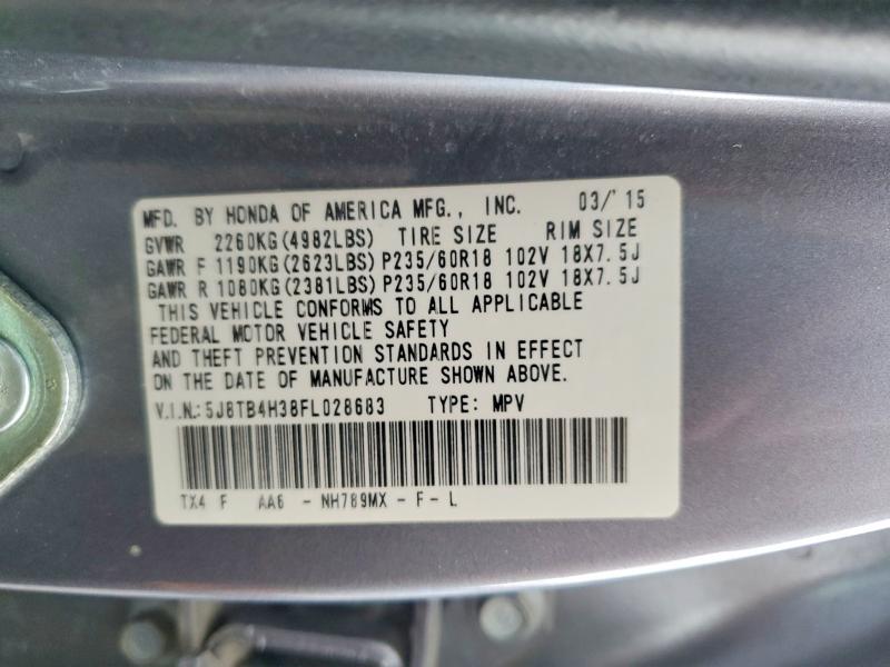 Aukcja sprzedaży 2015 Acura Rdx, vin: 5J8TB4H38FL028683, numer aukcji: 77689725