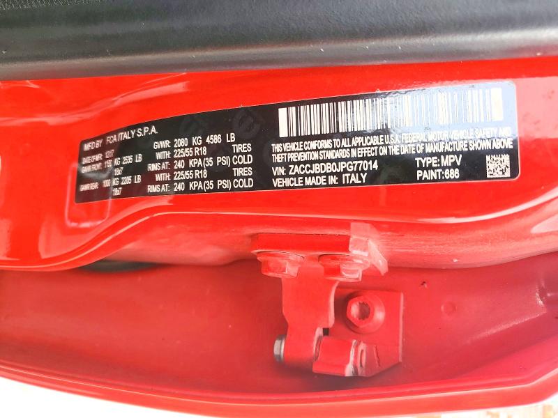 Продаж на аукціоні авто 2018 Jeep Renegade, vin: ZACCJBDB0JPG77014, номер лоту: 78093085