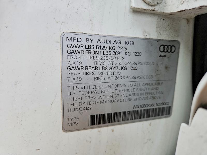 Продажа на аукционе авто 2020 Audi Q3, vin: WA1EECF36L1039002, номер лота: 78255905