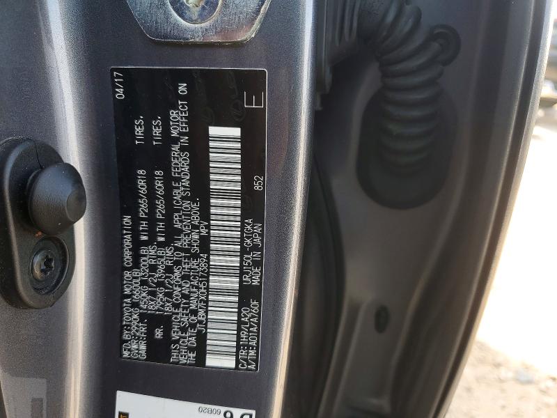 Продажа на аукционе авто 2017 Lexus Gx, vin: JTJBM7FX0H5173894, номер лота: 75580225