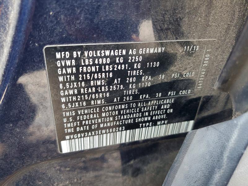 Продаж на аукціоні авто 2014 Volkswagen Tiguan, vin: WVGBV3AX3EW560263, номер лоту: 75992545
