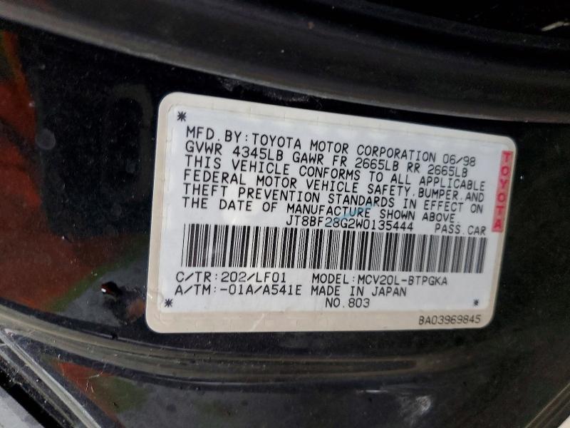Продажа на аукционе авто 1998 Lexus Es, vin: JT8BF28G2W0135444, номер лота: 77605205