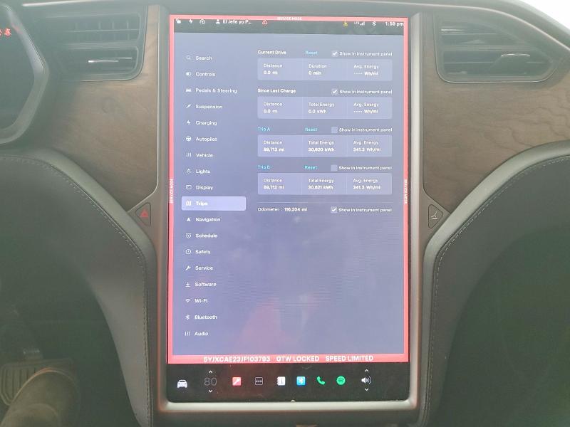 76953965 :رقم المزاد ، 5YJXCAE23JF103793 vin ، 2018 Tesla Model X مزاد بيع