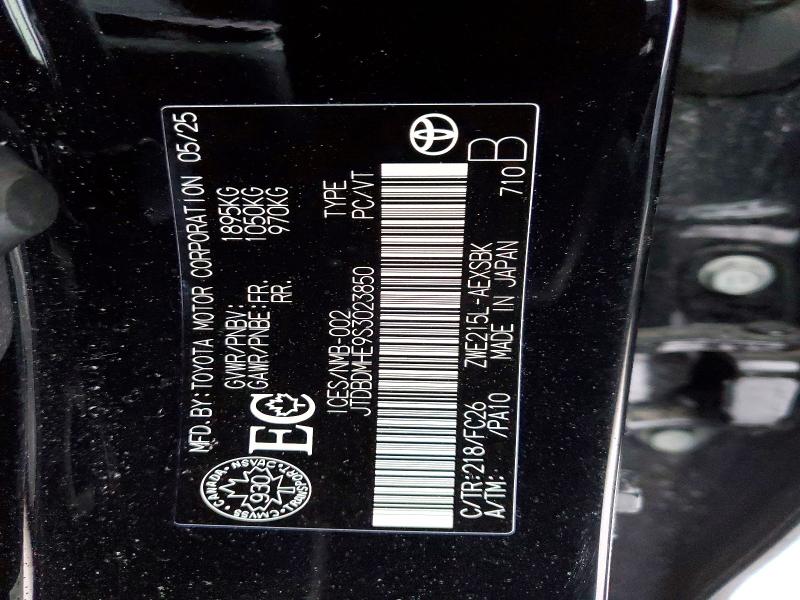 2025 Toyota Corolla Hybrid მანქანა იყიდება აუქციონზე, vin: JTDBDMHE9S3023850, აუქციონის ნომერი: 75668325