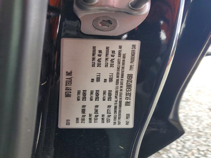 77430155 :رقم المزاد ، 5YJ3E1EA9KF324588 vin ، 2019 Tesla Model 3 مزاد بيع