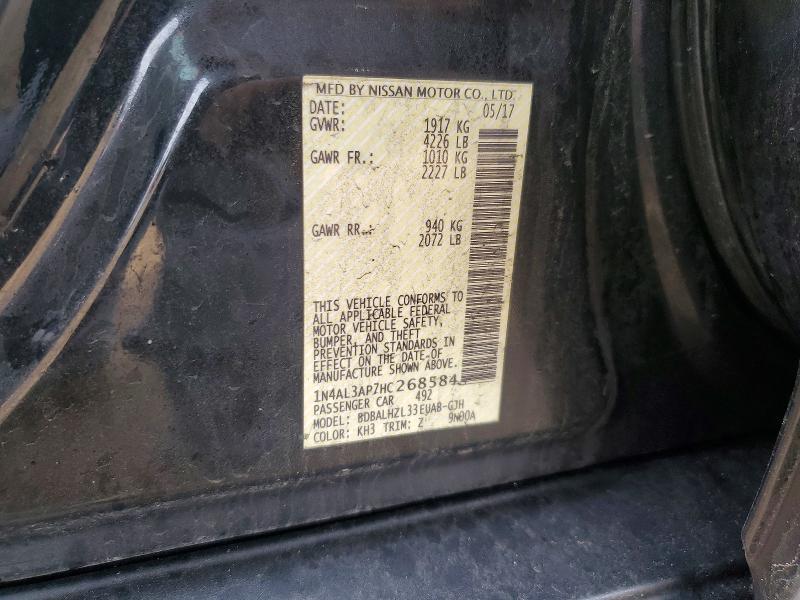 77466675 :رقم المزاد ، 1N4AL3AP7HC268584 vin ، 2017 Nissan Altima مزاد بيع