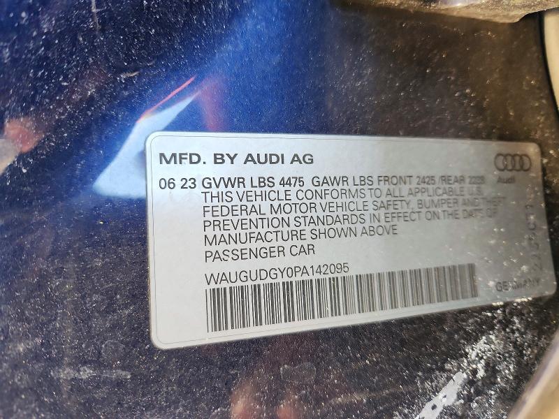 Aukcja sprzedaży 2023 Audi A3, vin: WAUGUDGY0PA142095, numer aukcji: 75968995