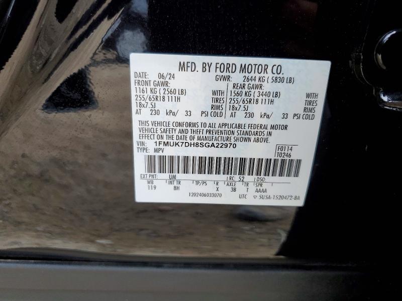 Продаж на аукціоні авто 2025 Ford Explorer A, vin: 1FMUK7DH8SGA22970, номер лоту: 75072045