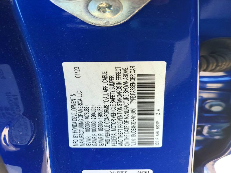 2023 Acura Integra მანქანა იყიდება აუქციონზე, vin: 19UDE4H36PA018050, აუქციონის ნომერი: 78650925