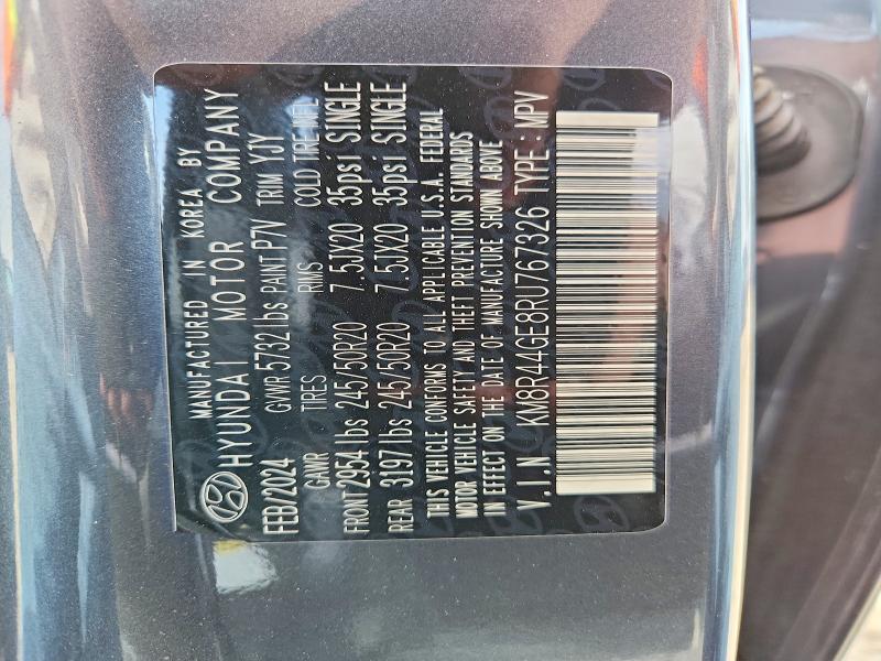 Aukcja sprzedaży 2024 Hyundai Palisade, vin: KM8R44GE8RU767326, numer aukcji: 78148545