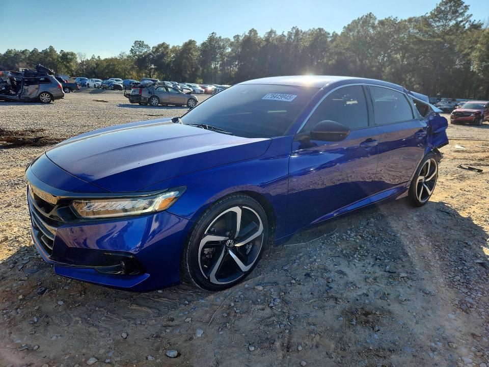76449845 :رقم المزاد ، 1HGCV1F33MA075198 vin ، 2021 Honda Accord مزاد بيع