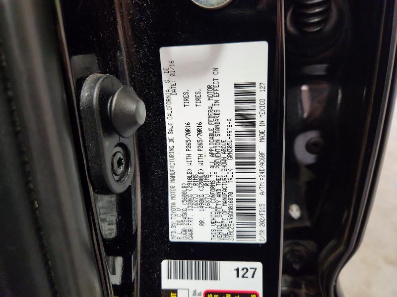 2016 Toyota Tacoma მანქანა იყიდება აუქციონზე, vin: 3TMCZ5AN8GM016870, აუქციონის ნომერი: 76610455