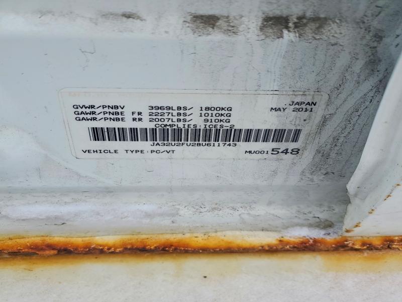 Aukcja sprzedaży 2011 Mitsubishi Lancer, vin: JA32U2FU2BU611743, numer aukcji: 72543985