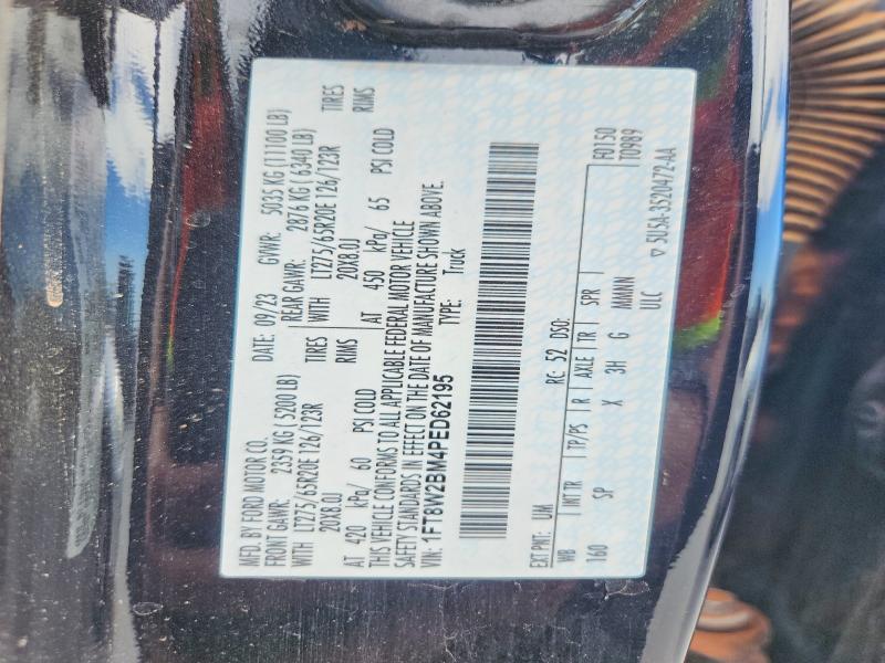 Продажа на аукционе авто 2023 Ford F250, vin: 1FT8W2BM4PED62195, номер лота: 78359945