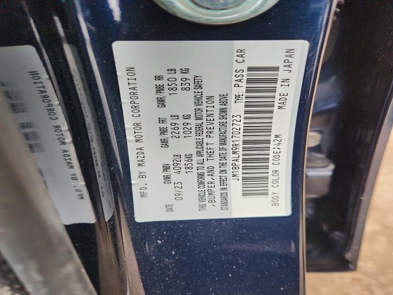 2024 Mazda 3 მანქანა იყიდება აუქციონზე, vin: JM1BPALM9R1702723, აუქციონის ნომერი: 77326125
