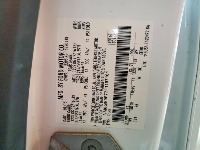50688156 :رقم المزاد ، NM0GE9F77F1197161 vin ، 2015 Ford Transit C مزاد بيع