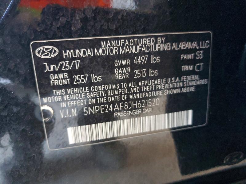 76076855 :رقم المزاد ، 5NPE24AF8JH621520 vin ، 2018 Hyundai Sonata مزاد بيع