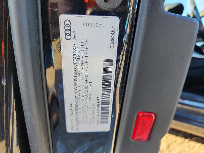 Aukcja sprzedaży 2019 Audi A6, vin: WAUL2AF22KN098487, numer aukcji: 76986815