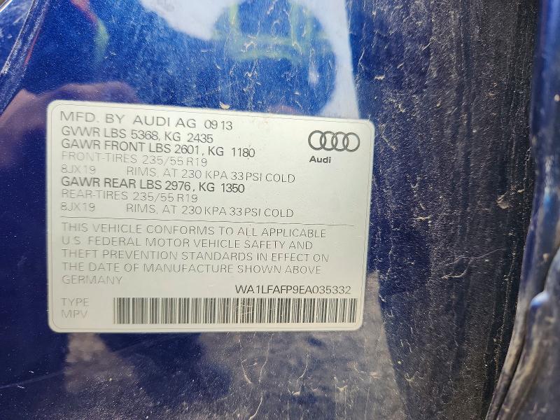 Продаж на аукціоні авто 2014 Audi Q5, vin: WA1LFAFP9EA035332, номер лоту: 79395675
